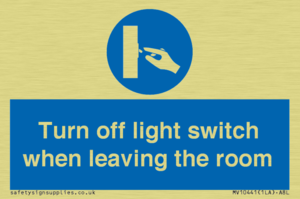 Turn off light switch when leaving the room